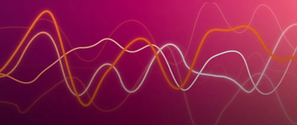Abstract pink and orange wave lines representing Morgan Stanley Investment Management’s Q1 2026 high yield market monitor.