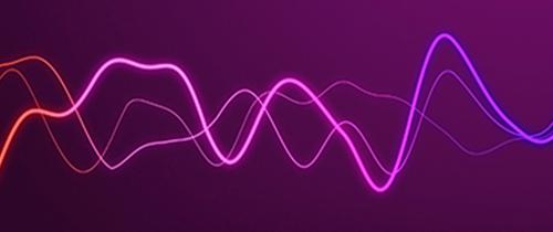 Purple abstract waveforms representing market signals, investment insights and portfolio strategy.